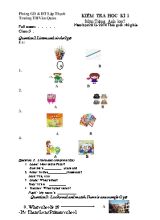 Đề kiểm tra học kì I môn Tiếng anh lớp 5 - Trường Tiểu học Văn Quán